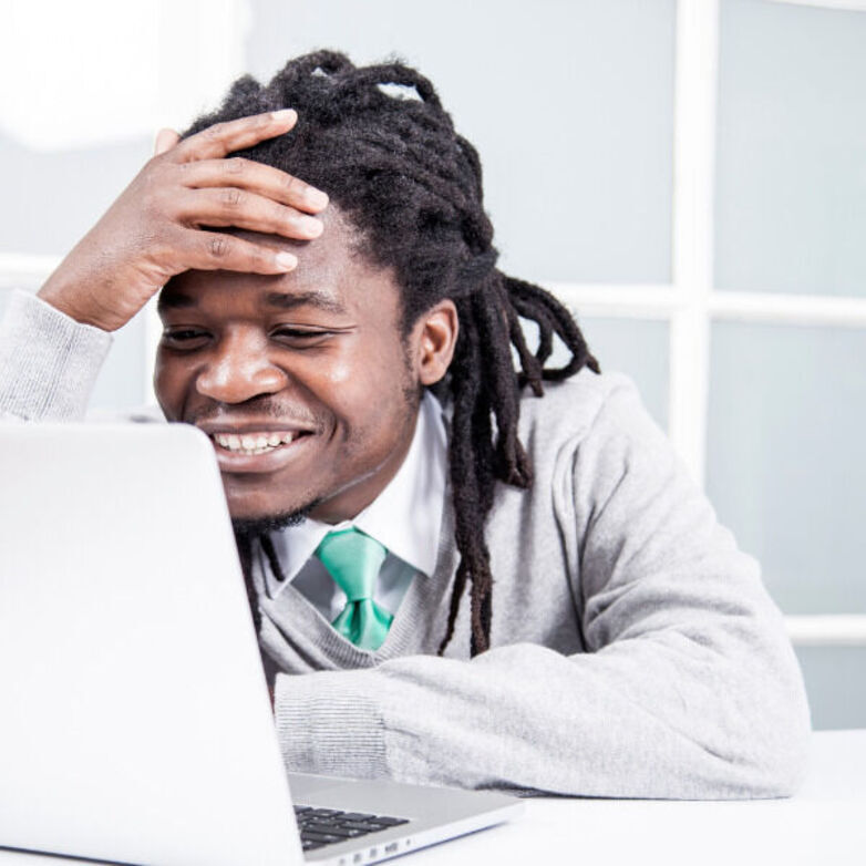 Laughing on computer